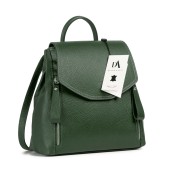 Rucsac dama tip geanta de umar din piele naturala DiAmanti Tosca Verde Scuro
